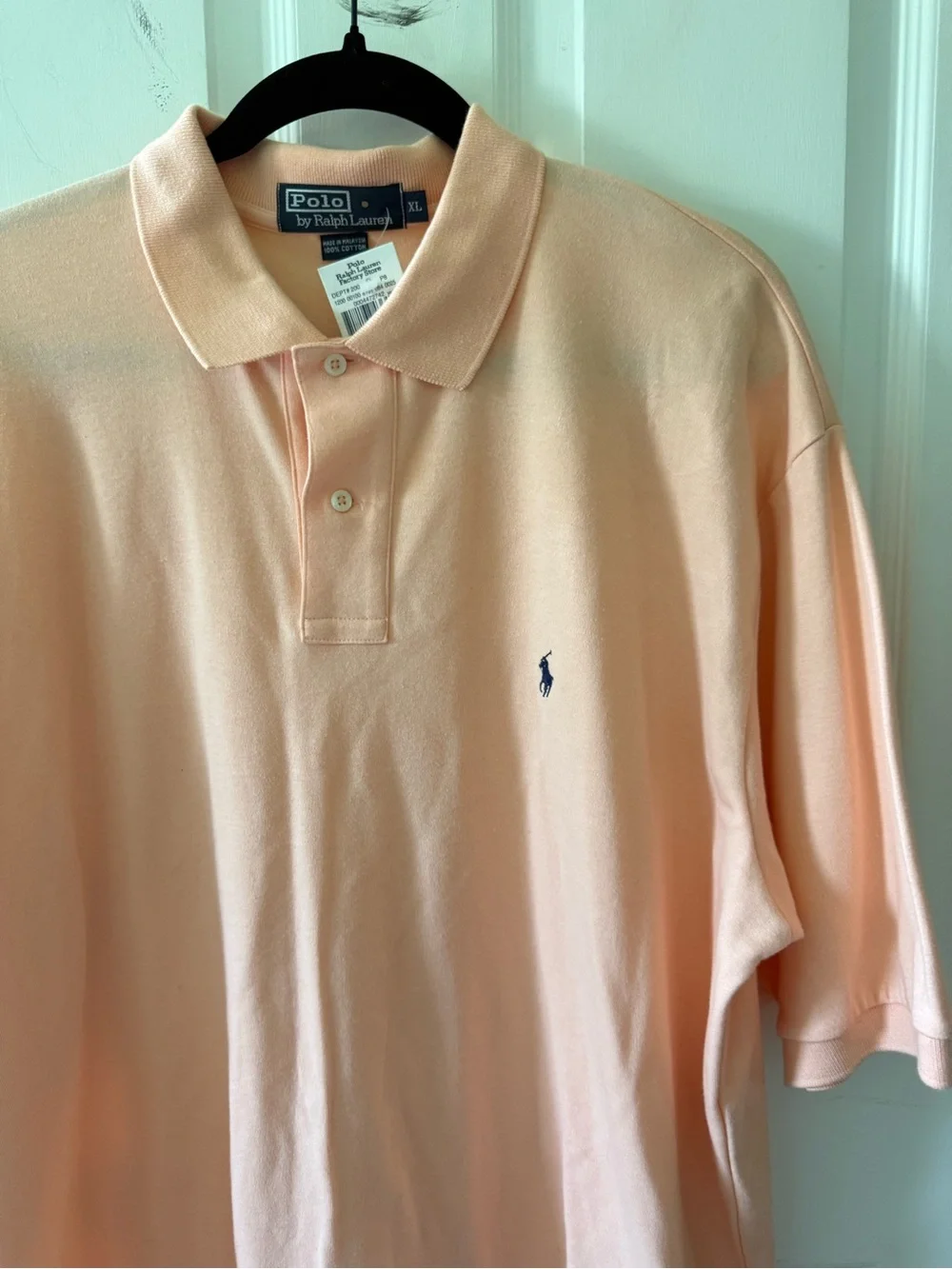 Polo by Ralph Lauren Men's Light Peach Short-Sleeve Polo